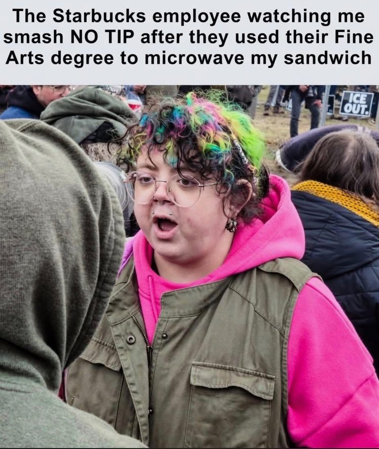 No tip for you! - meme