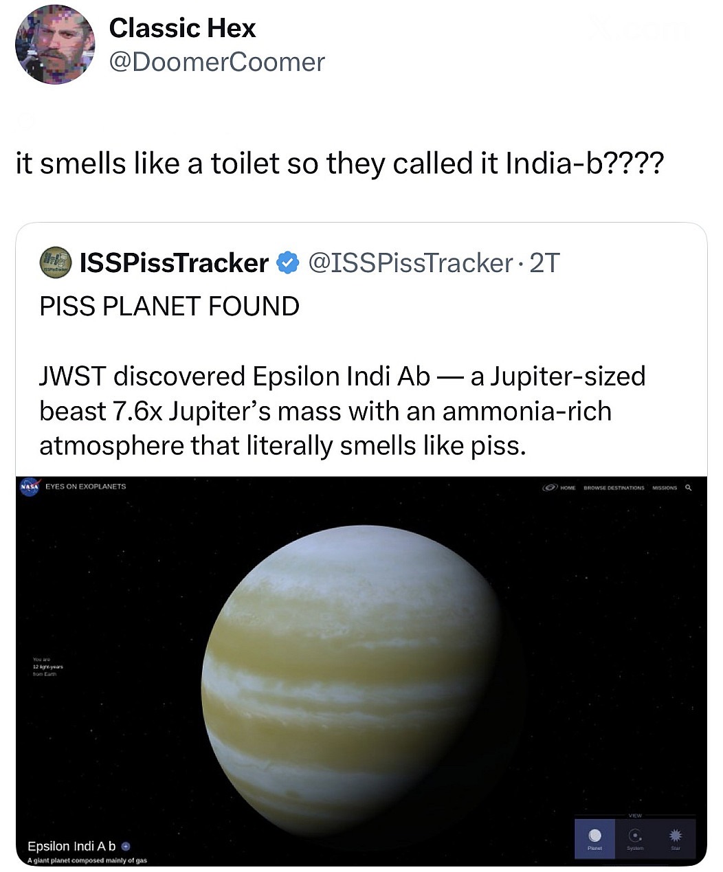 Smells like curry and piss - meme